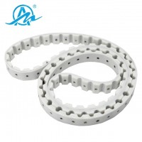 Nonstandard white At20 punching hole pu timing belt used in production line machine