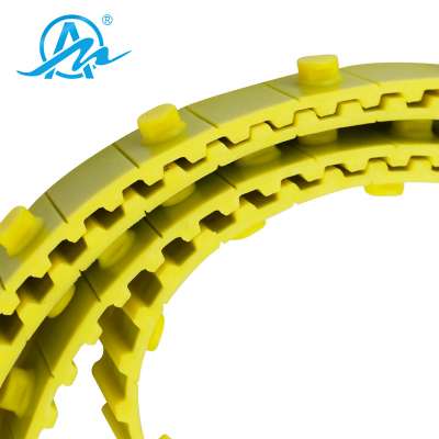 Special processing yellow dot coated pu timing belt/ small carding  belt