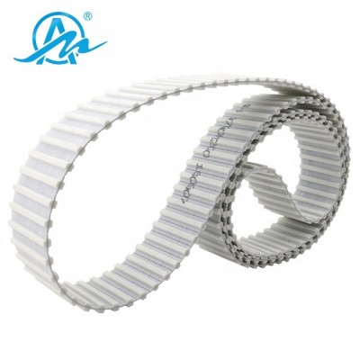 Anti aging D-H white pu double sided toothed industrial timing belt